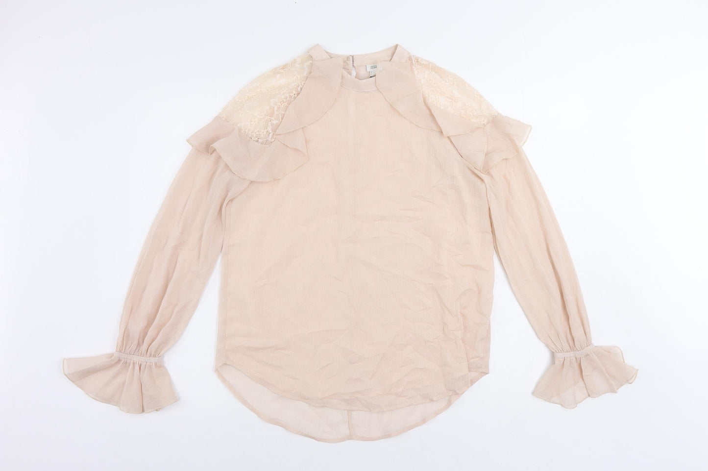 Womens UK Size 10 River Island Pink Basic Blouse