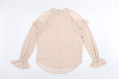 Womens UK Size 10 River Island Pink Basic Blouse