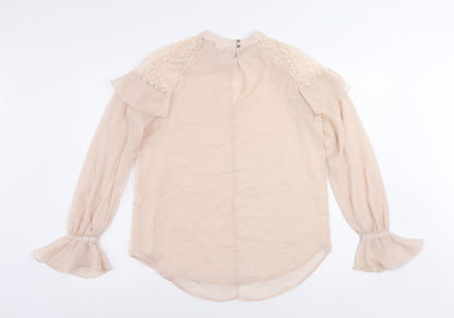 Womens UK Size 10 River Island Pink Basic Blouse