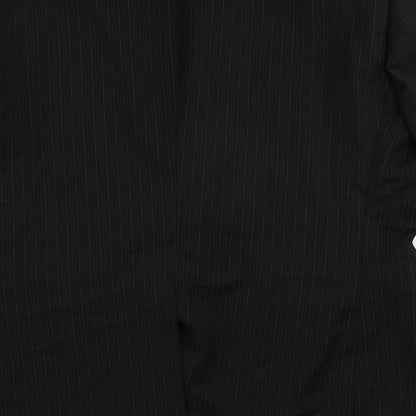 NEXT Mens Black Striped Wool Jacket Suit Jacket Size 44 Regular