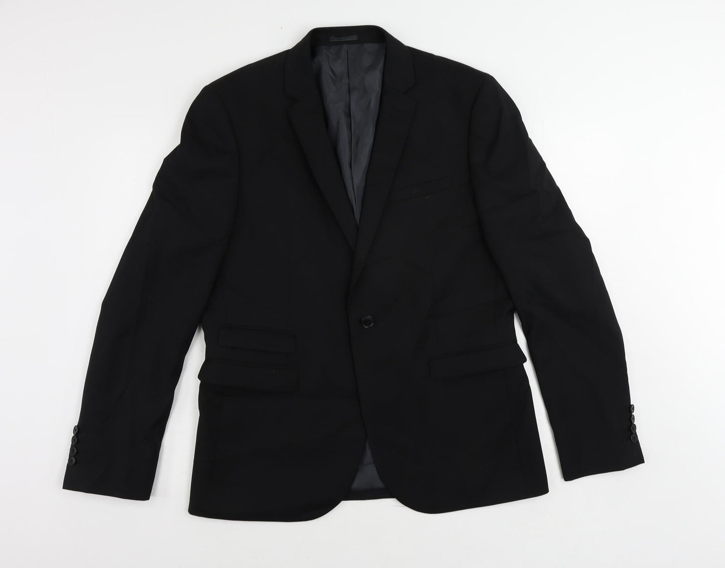 Mens UK Size 42 NEXT Regular Black Suit Jacket