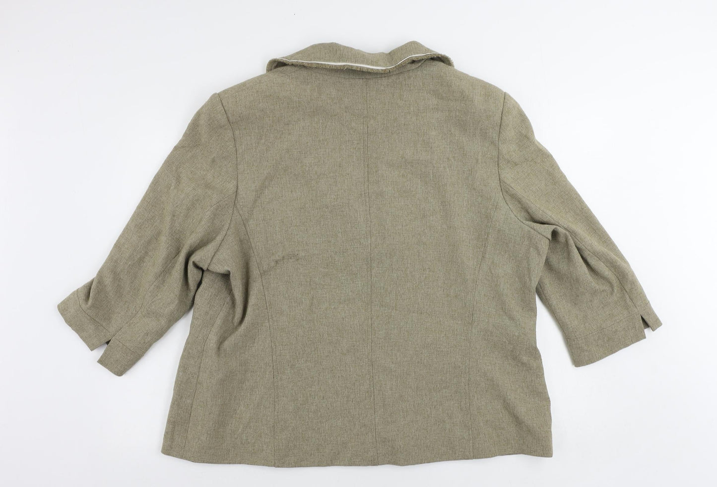 Klass Womens Beige Jacket Blazer Size 22 Button