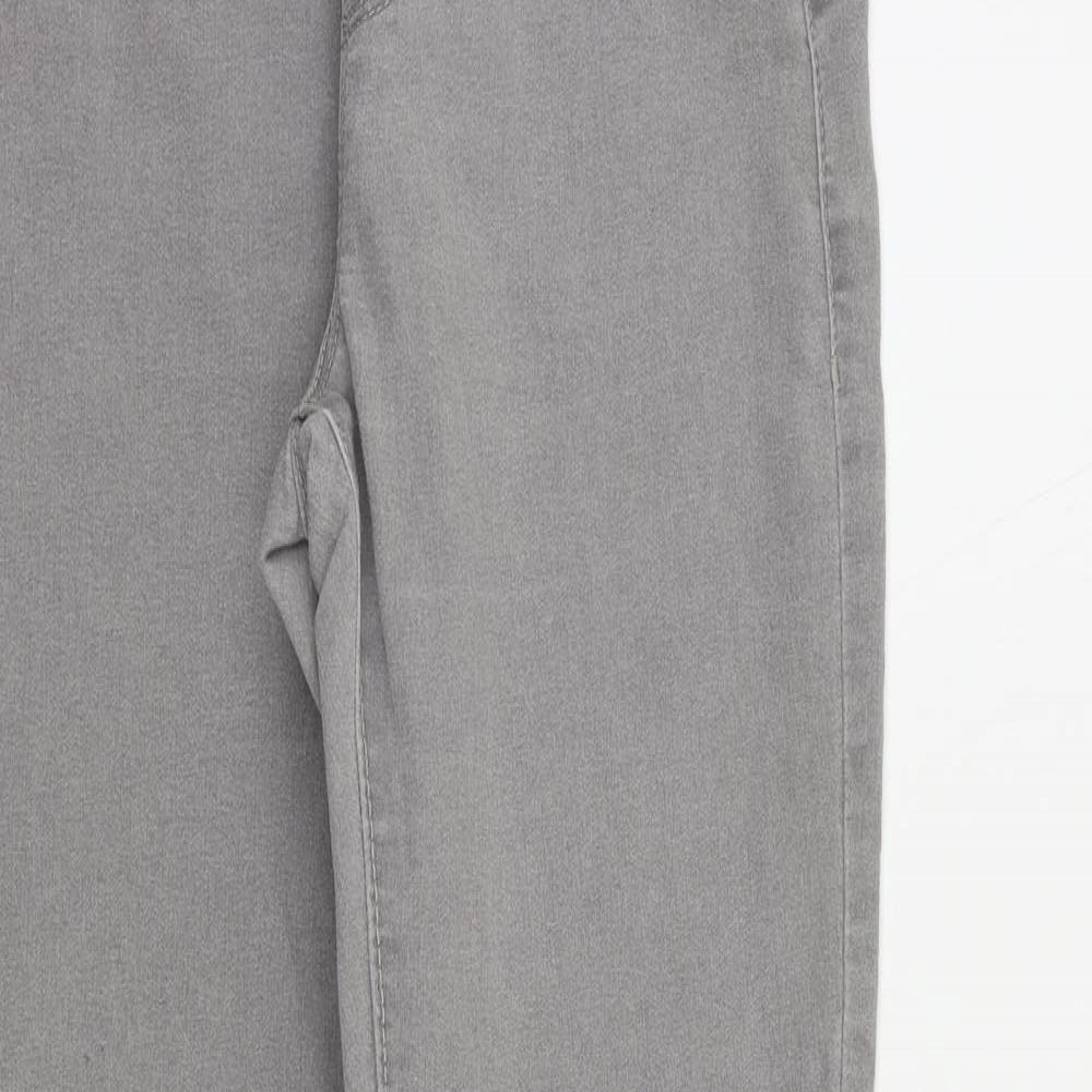 Denim & Co. Womens Grey Cotton Jegging Jeans Size 8 L30 in Regular - Elastic Waist