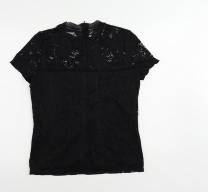 Womens UK Size L VILA Black Basic Blouse