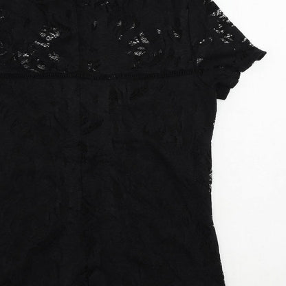 Womens UK Size L VILA Black Basic Blouse