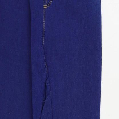 Denim & Co. Womens Blue Cotton Jegging Jeans Size 8 L29 in Regular - Elastic Waist