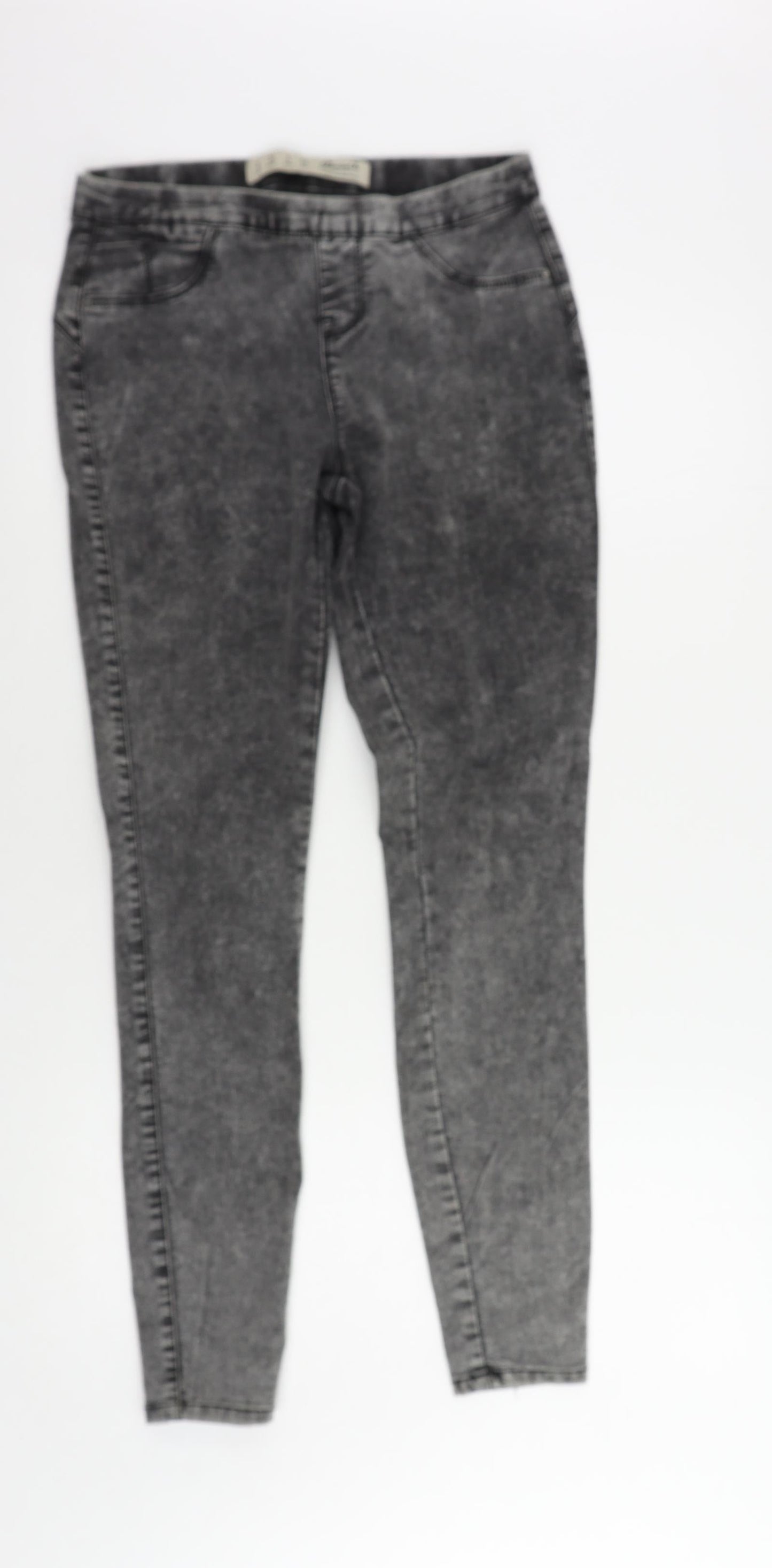 Denim & Co. Womens Grey Cotton Jegging Jeans Size 8 L29 in Regular - Elastic Waist