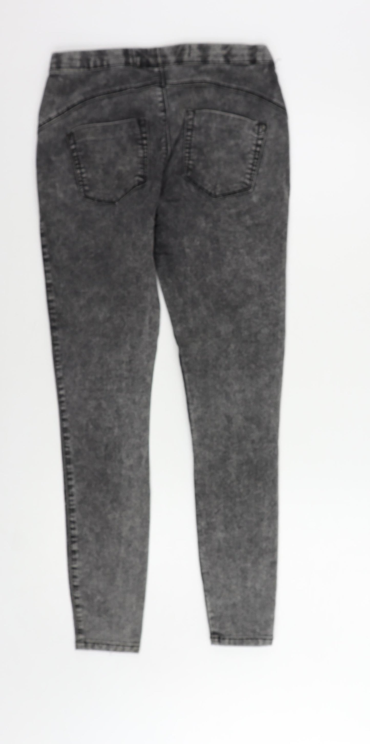 Denim & Co. Womens Grey Cotton Jegging Jeans Size 8 L29 in Regular - Elastic Waist