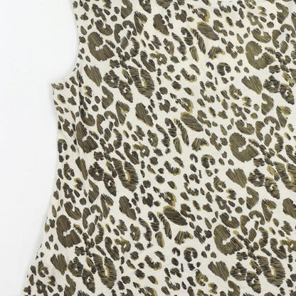 Womens UK Size 14 Kaleidoscope Ivory Basic Tank