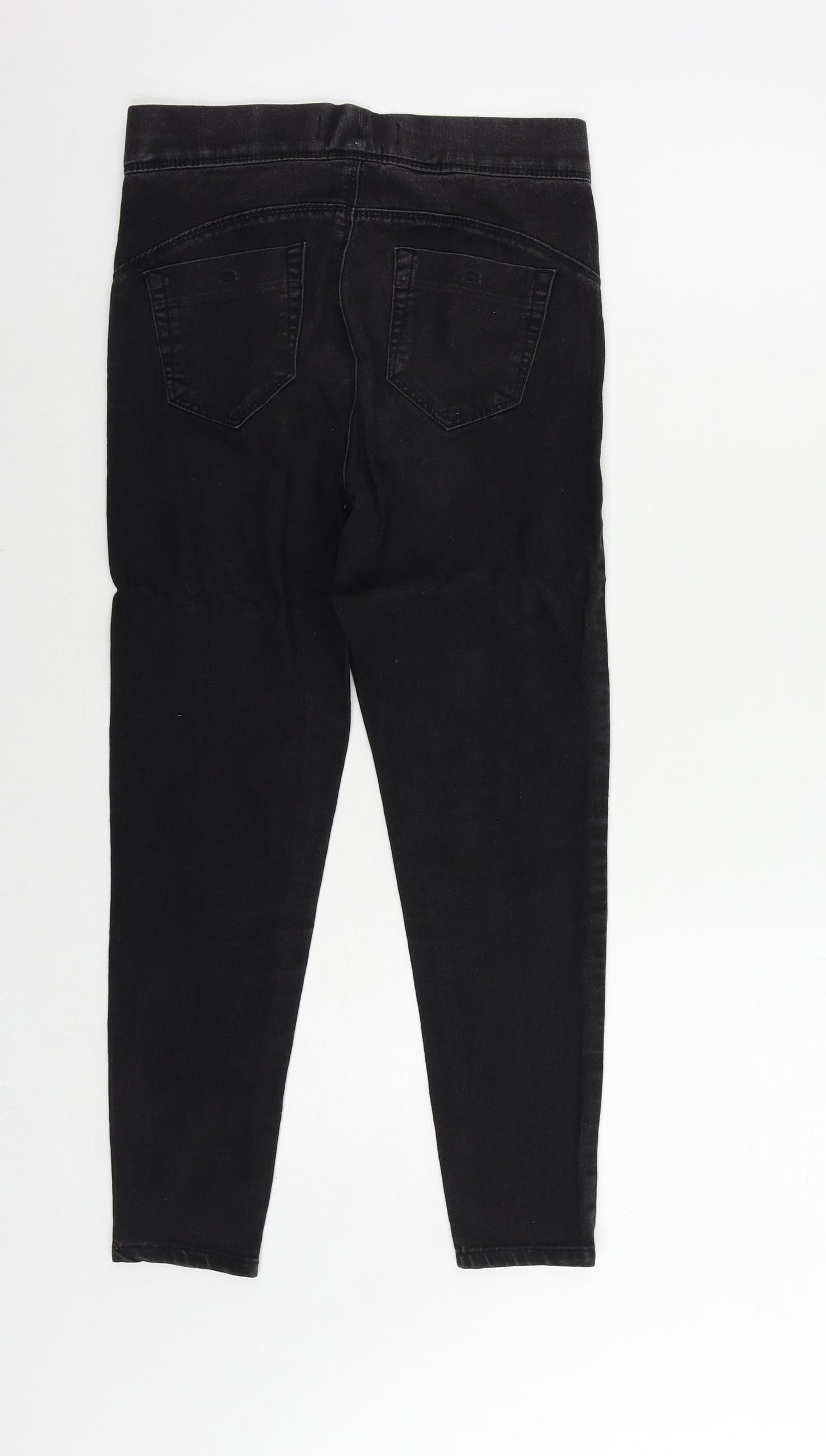 Denim & Co. Womens Black Cotton Jegging Jeans Size 6 L24 in Regular - Elastic Waist