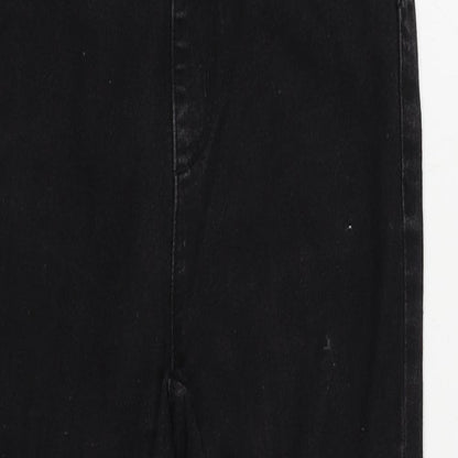Denim & Co. Womens Black Cotton Jegging Jeans Size 6 L24 in Regular - Elastic Waist