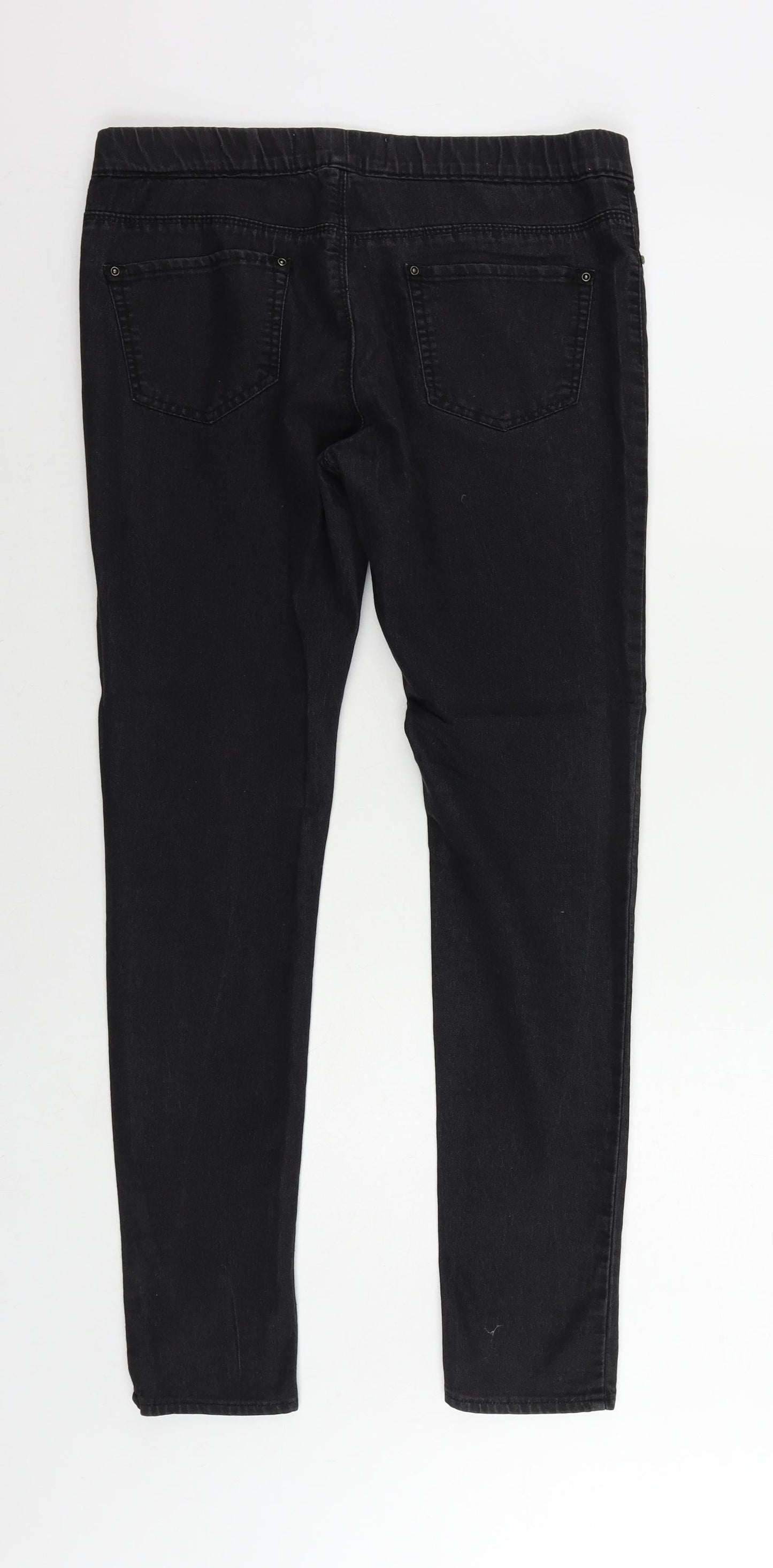 Denim & Co. Womens Black Cotton Jegging Jeans Size 12 L30 in Regular - Elastic Waist