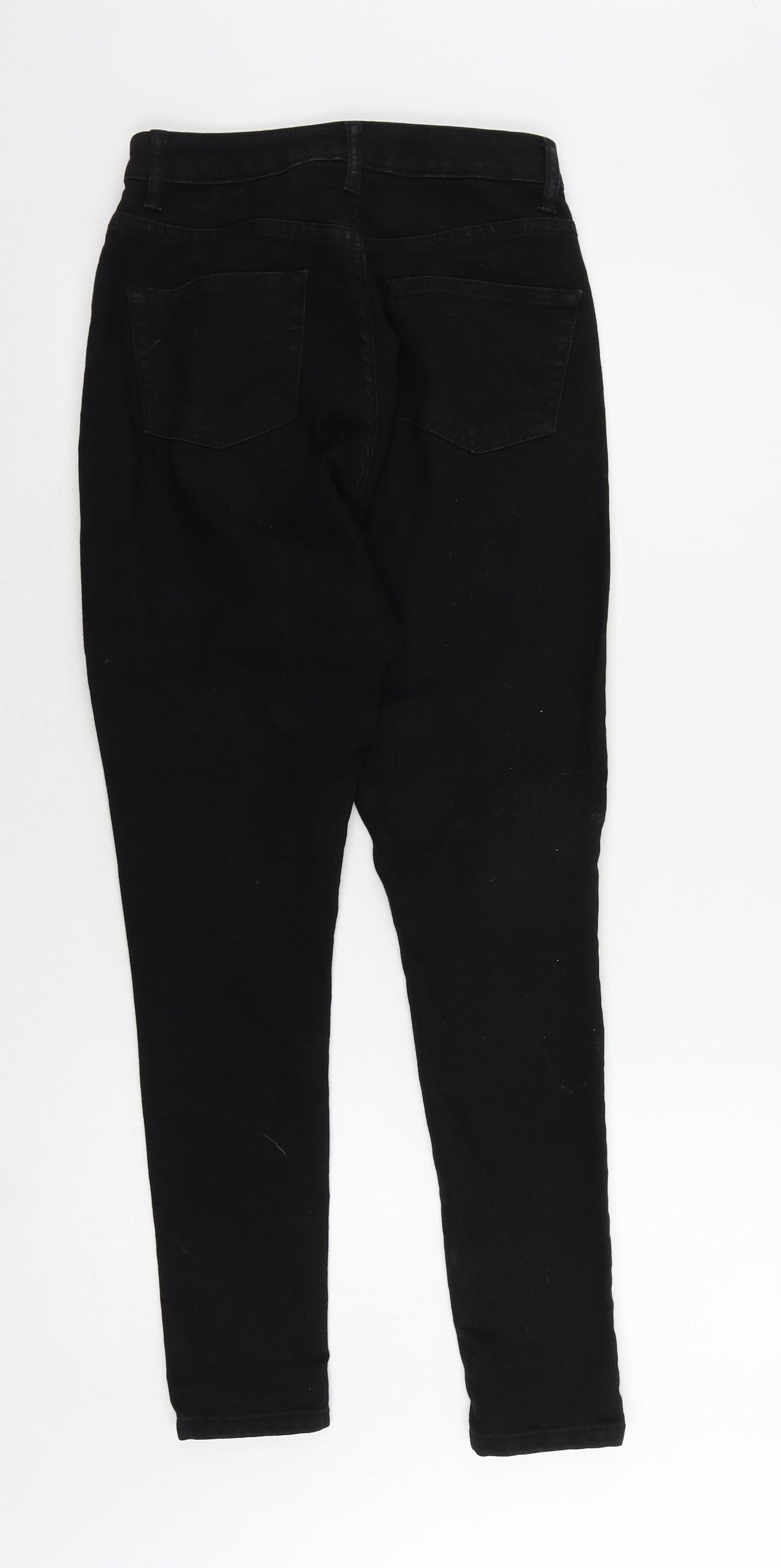 Boohoo Womens Black Cotton Skinny Jeans Size 6 L27 in Regular Zip