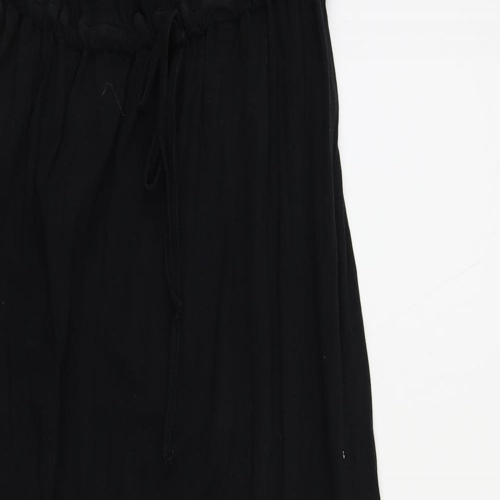NEXT Womens Black Cotton Maxi Size 8 Off the Shoulder Drawstring - Strapless