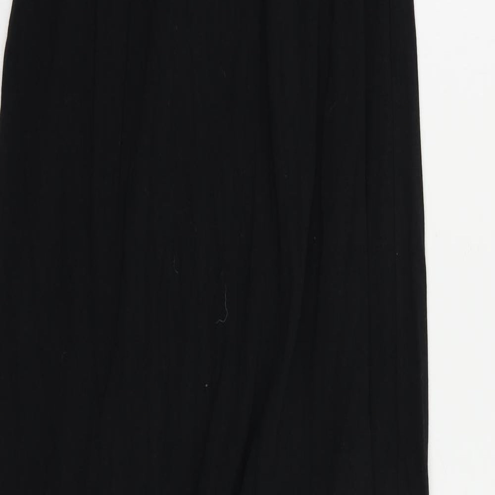 NEXT Womens Black Cotton Maxi Size 8 Off the Shoulder Drawstring - Strapless