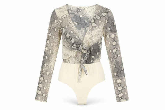 Womens UK Size 6 Nasty Gal One-Piece Beige Bodysuit