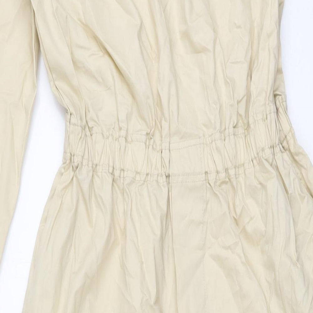 Zara Womens Beige Cotton Jumpsuit One-Piece Size XS L30 in Zip