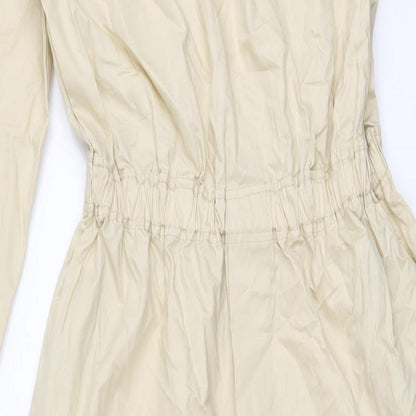 Zara Womens Beige Cotton Jumpsuit One-Piece Size XS L30 in Zip