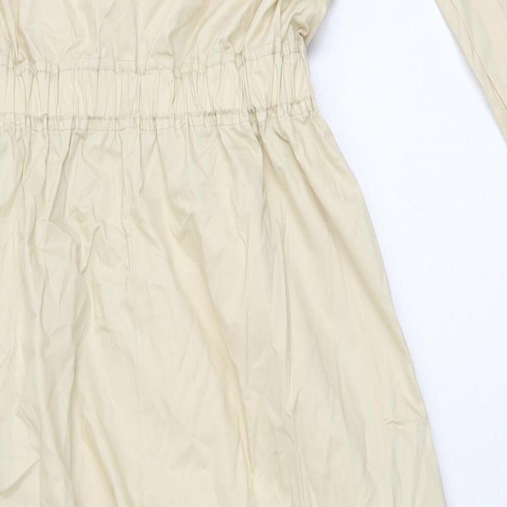 Zara Womens Beige Cotton Jumpsuit One-Piece Size XS L30 in Zip