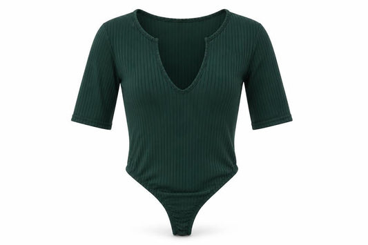 Womens UK Size 6 Misspap One-Piece Green Bodysuit