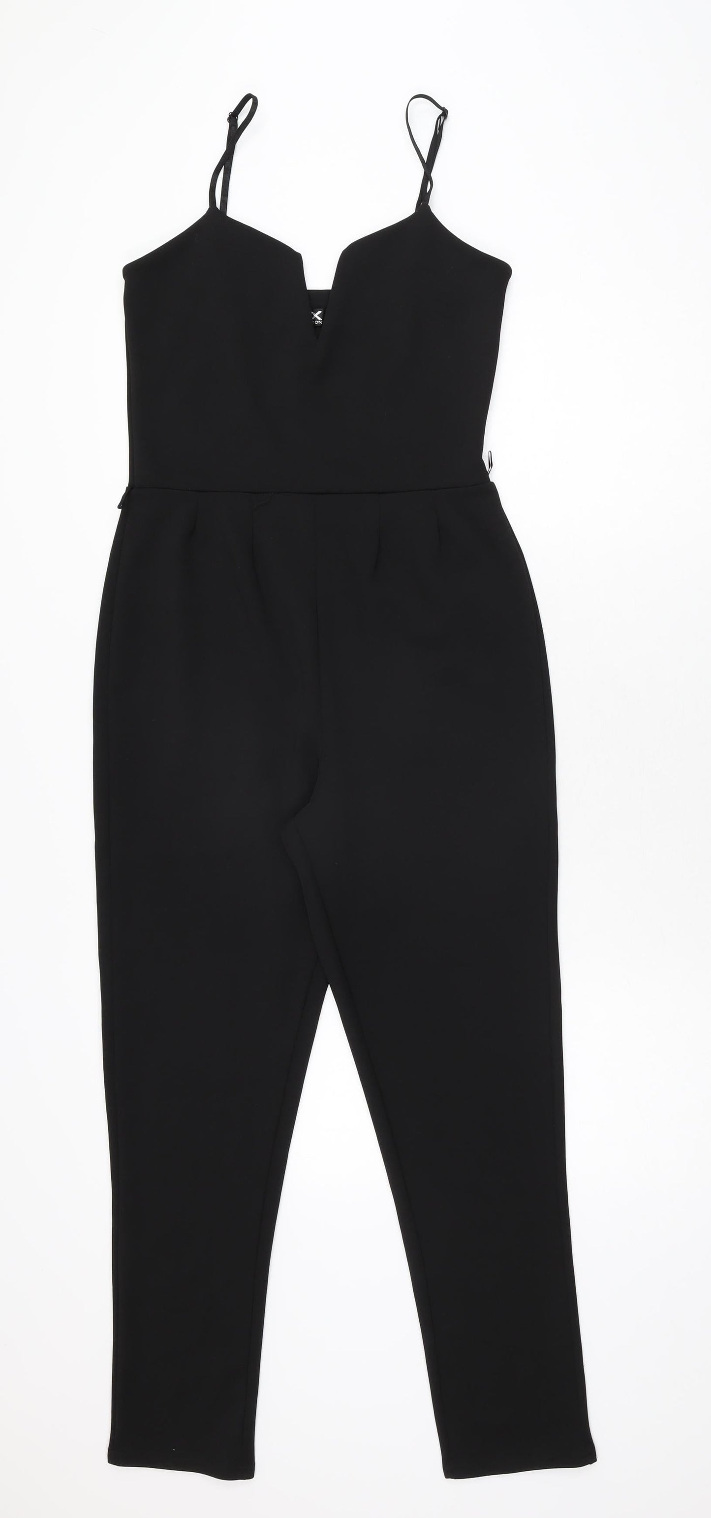 I-X London Womens Black Polyester Jumpsuit One-Piece Size 10 L27 in Pullover