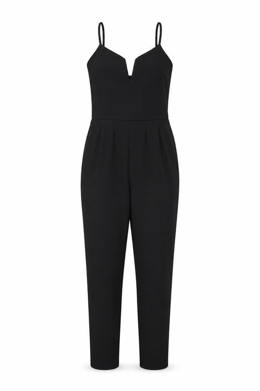 I-X London Womens Black Polyester Jumpsuit One-Piece Size 10 L27 in Pullover