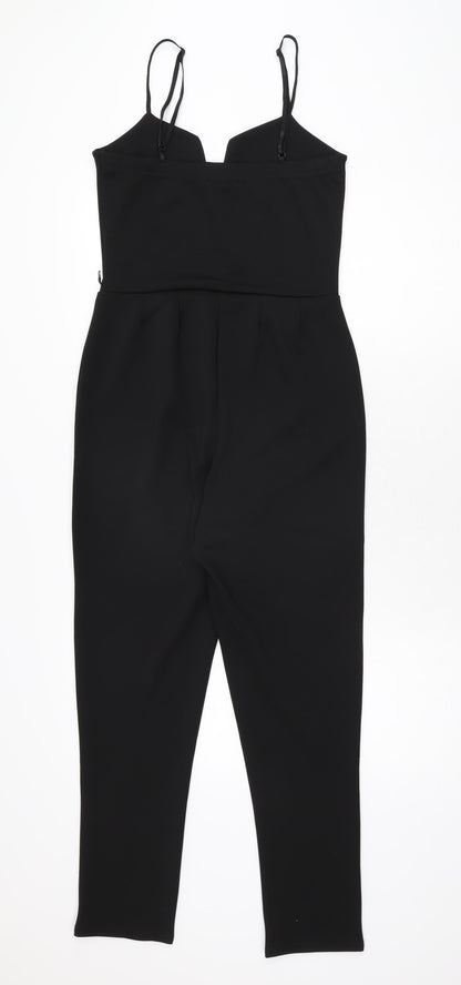 I-X London Womens Black Polyester Jumpsuit One-Piece Size 10 L27 in Pullover