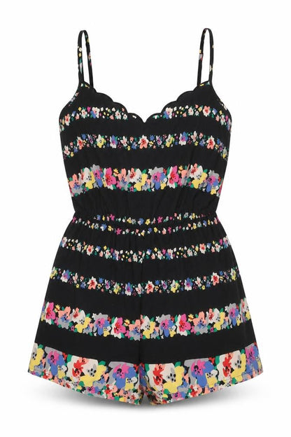 Womens UK Size XS Staring at Stars One-Piece Black Playsuit