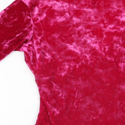 Nobody's Child Womens Pink Polyester Bodysuit One-Piece Size 8 Snap