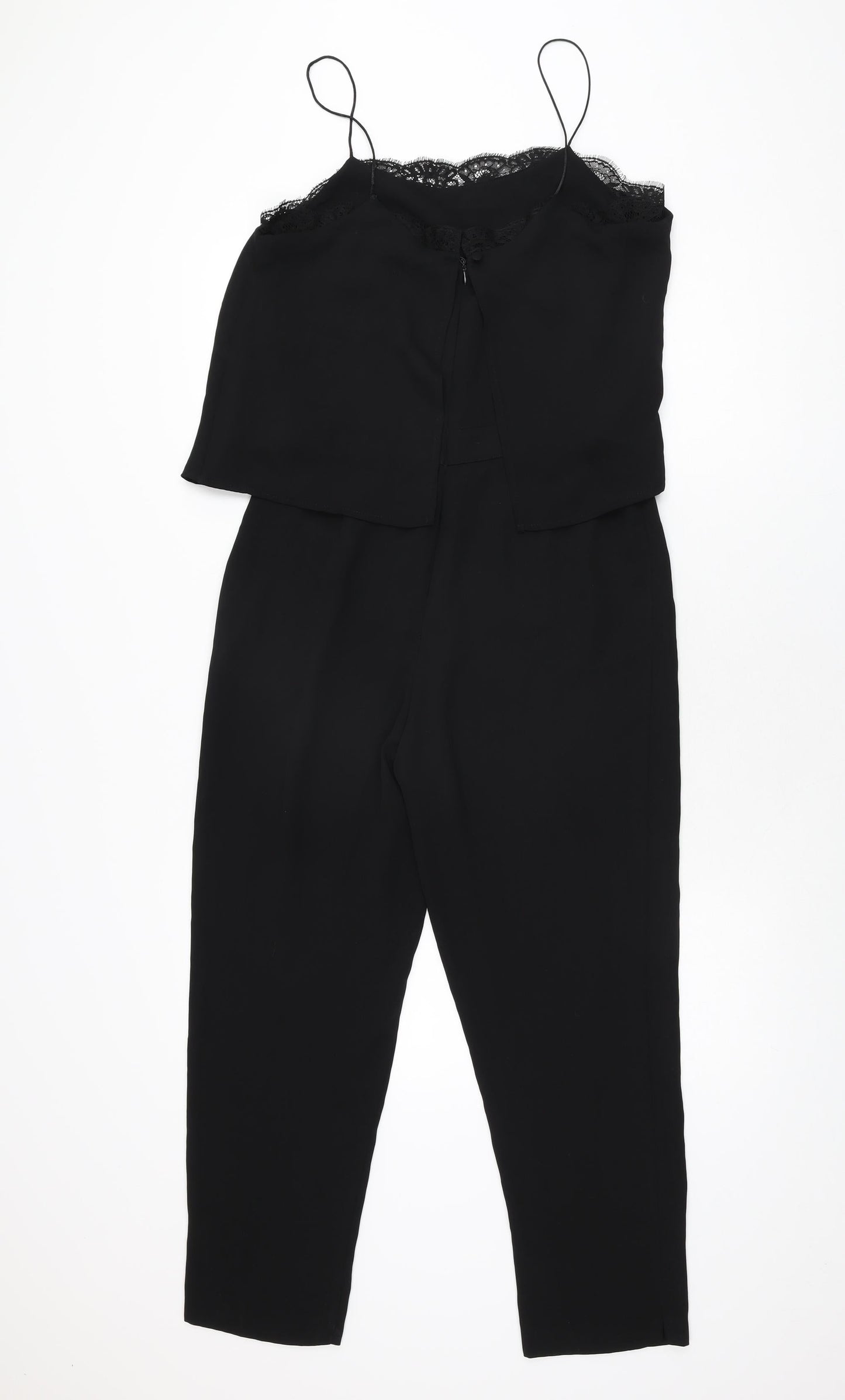 Zara Womens Black Polyester Jumpsuit One-Piece Size S L25 in Zip