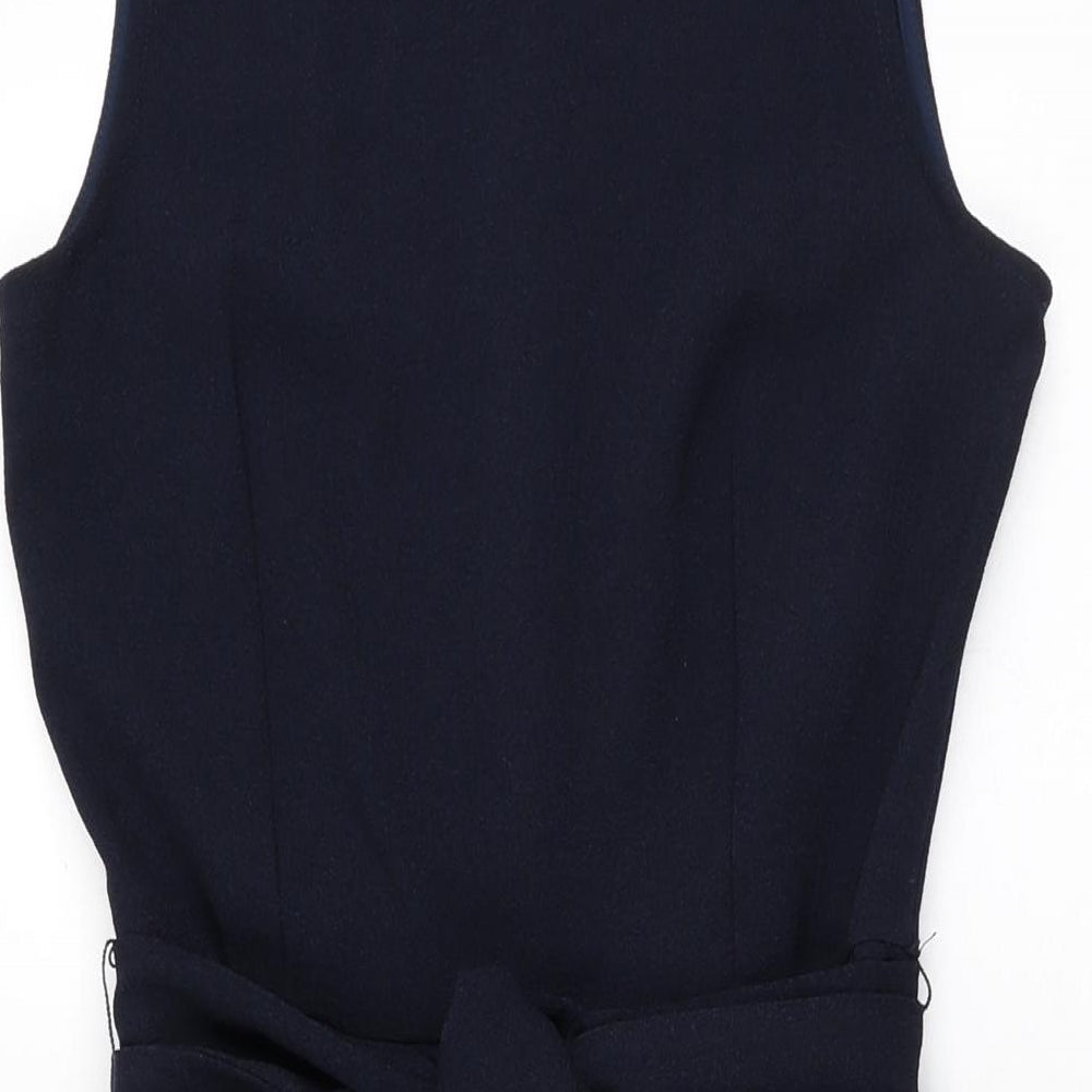 Oasis Womens Blue Polyester Jumpsuit One-Piece Size 8 L18 in Zip