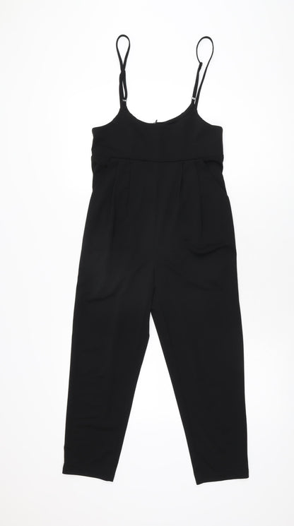 One More Womens Black Polyester Jumpsuit One-Piece Size S L22 in Zip