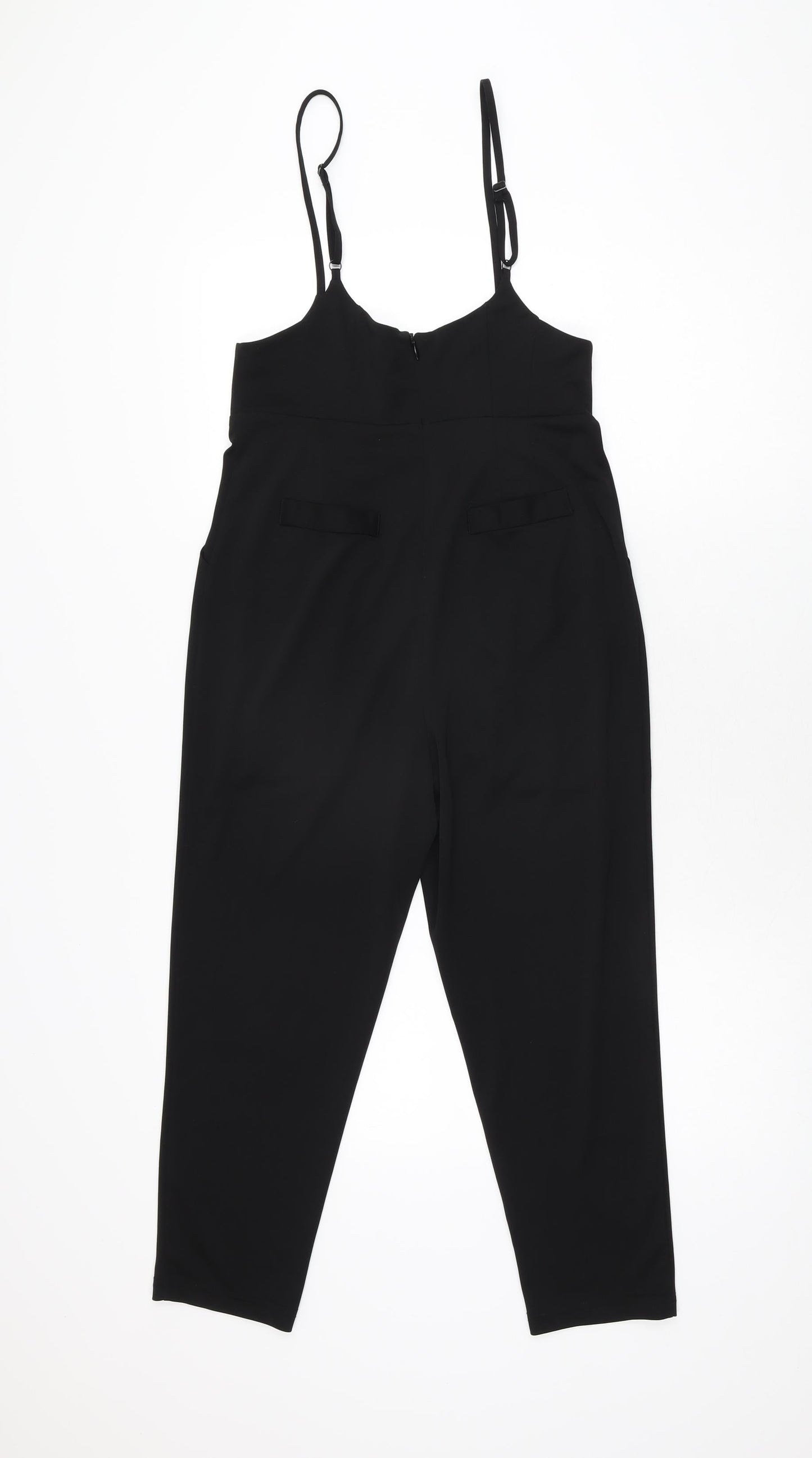 One More Womens Black Polyester Jumpsuit One-Piece Size S L22 in Zip