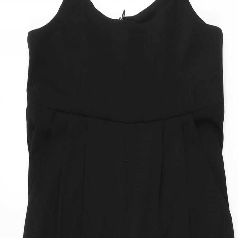 One More Womens Black Polyester Jumpsuit One-Piece Size S L22 in Zip