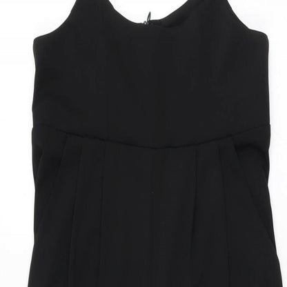 One More Womens Black Polyester Jumpsuit One-Piece Size S L22 in Zip