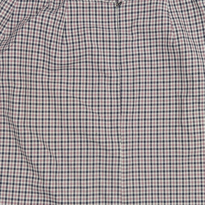 Marks and Spencer Womens Multicoloured Plaid Polyester A-Line Skirt Size 14 Zip