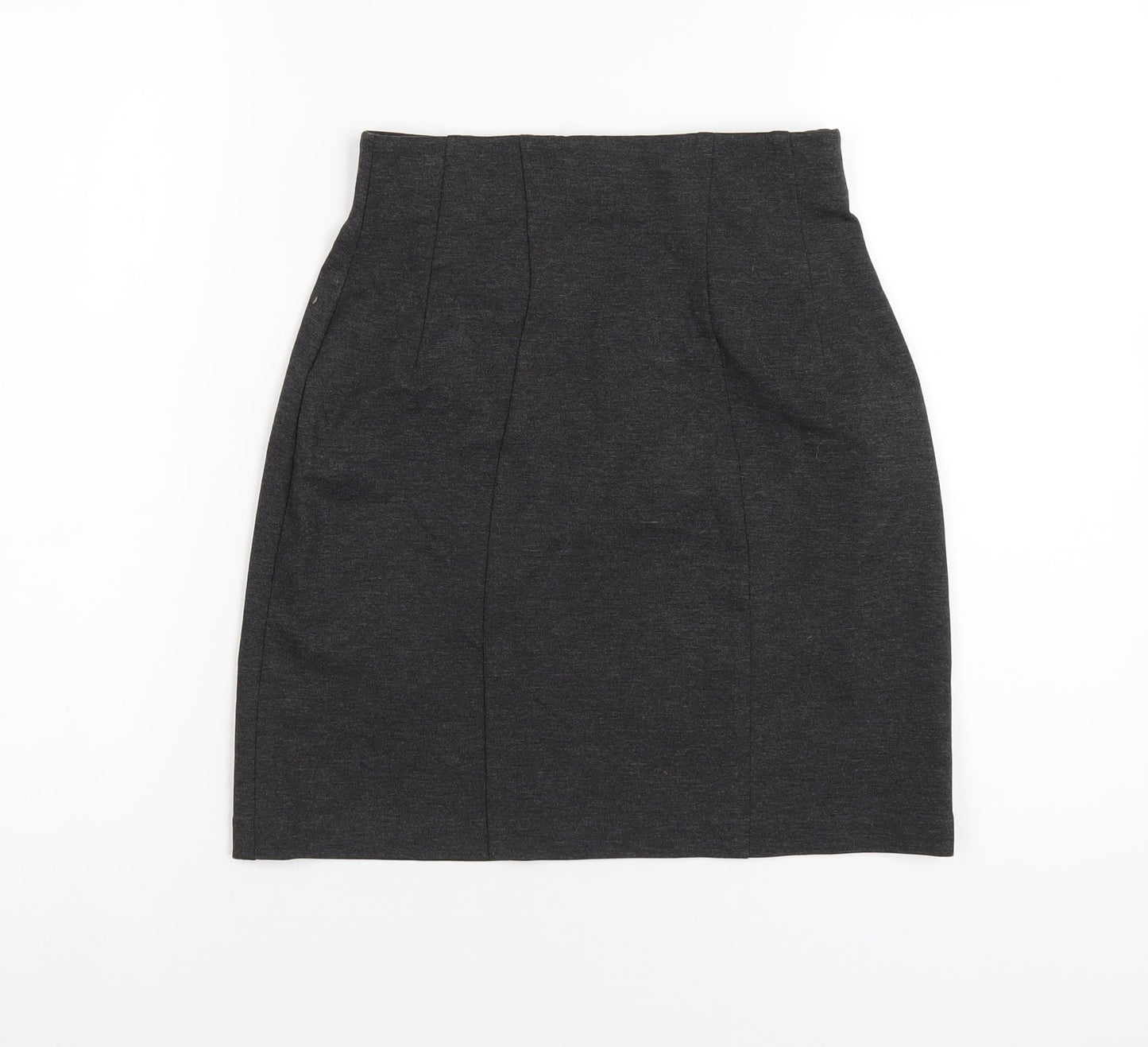 Marks and Spencer Womens Grey Viscose A-Line Skirt Size 6