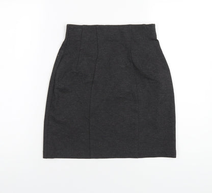 Marks and Spencer Womens Grey Viscose A-Line Skirt Size 6