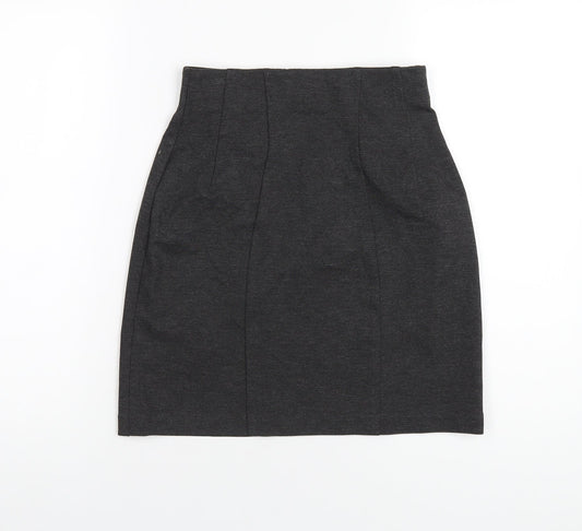 Marks and Spencer Womens Grey Viscose A-Line Skirt Size 6
