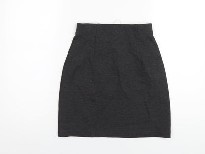 Marks and Spencer Womens Grey Viscose A-Line Skirt Size 6