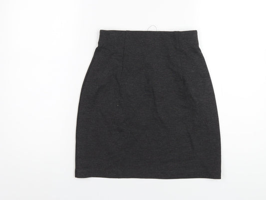 Marks and Spencer Womens Grey Viscose A-Line Skirt Size 6