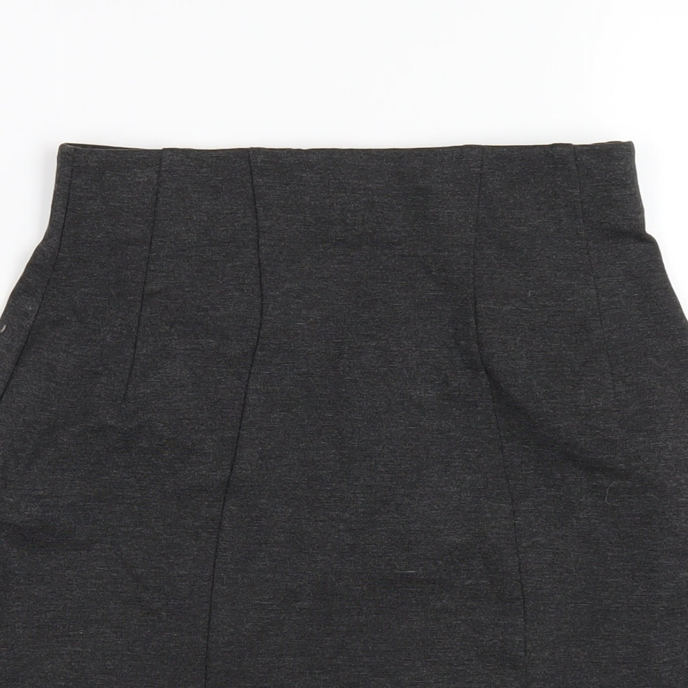 Marks and Spencer Womens Grey Viscose A-Line Skirt Size 6