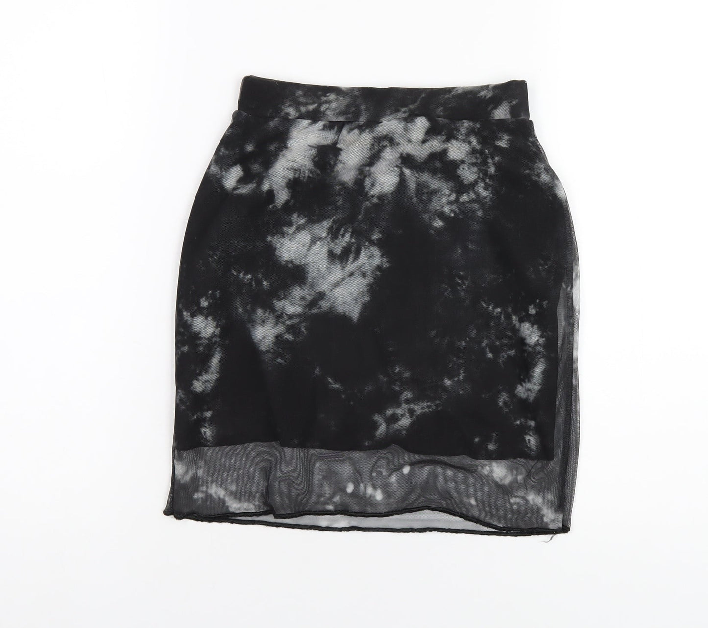 Daisy Street Womens Black Polyester A-Line Skirt Size 6