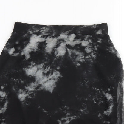 Daisy Street Womens Black Polyester A-Line Skirt Size 6