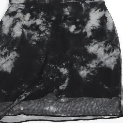 Daisy Street Womens Black Polyester A-Line Skirt Size 6