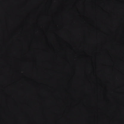 John Lewis Womens Black Linen A-Line Skirt Size 8