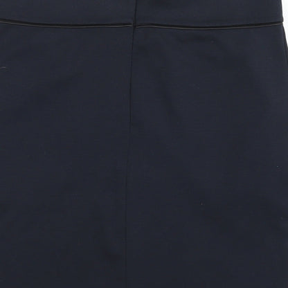 Soyaconcept Womens Blue Polyester Straight & Pencil Skirt Size M Zip