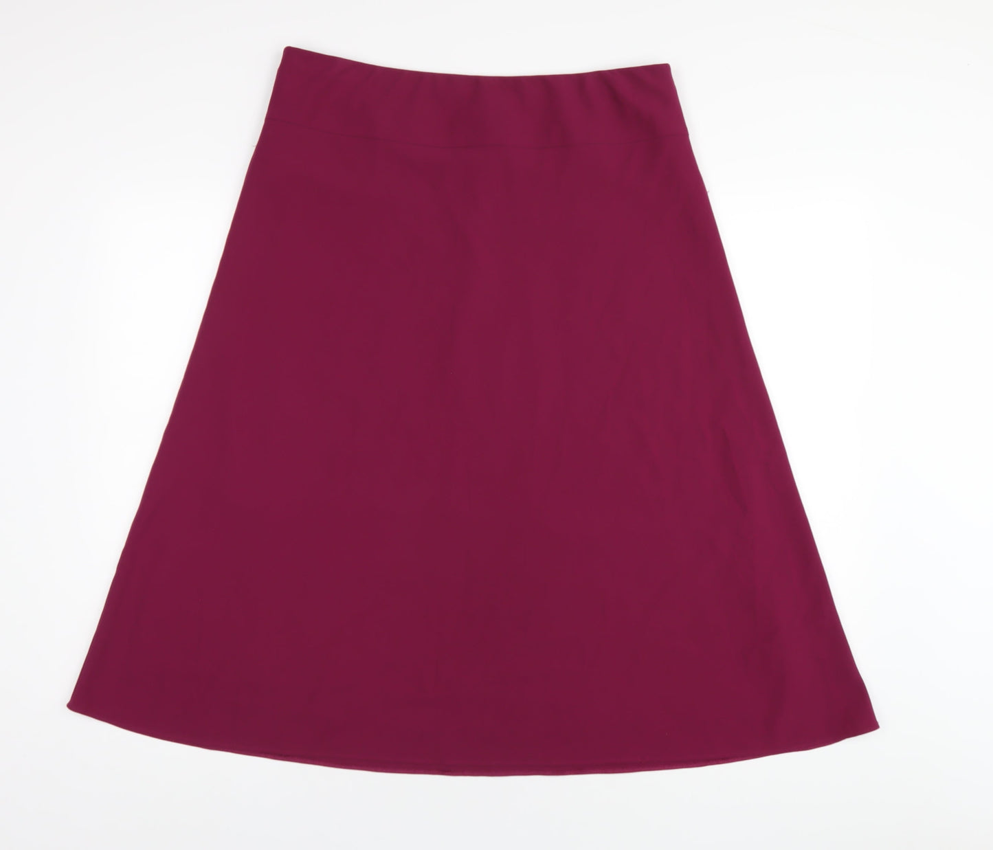 Marks and Spencer Womens Pink Polyester A-Line Skirt Size 14