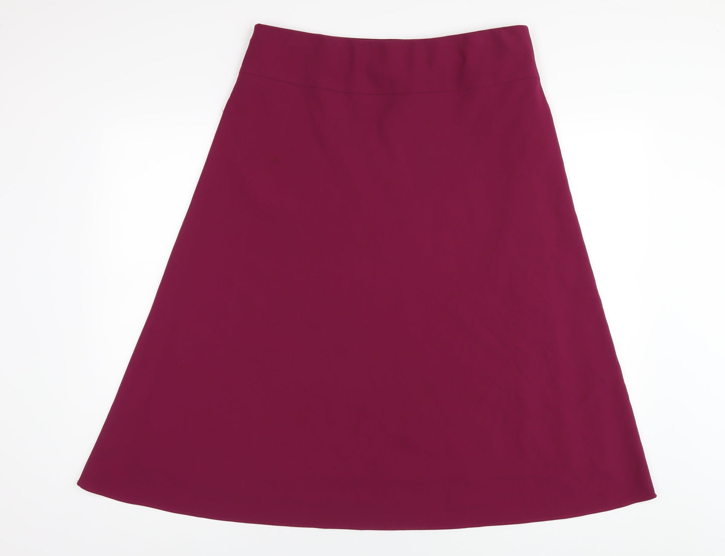 Marks and Spencer Womens Pink Polyester A-Line Skirt Size 14