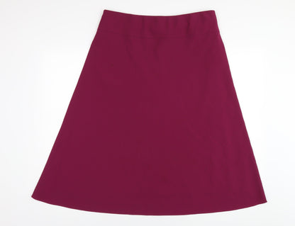 Marks and Spencer Womens Pink Polyester A-Line Skirt Size 14